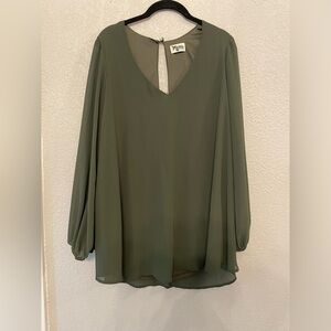 Show Me Your Mumu green balloon sleeve mini dress size extra small